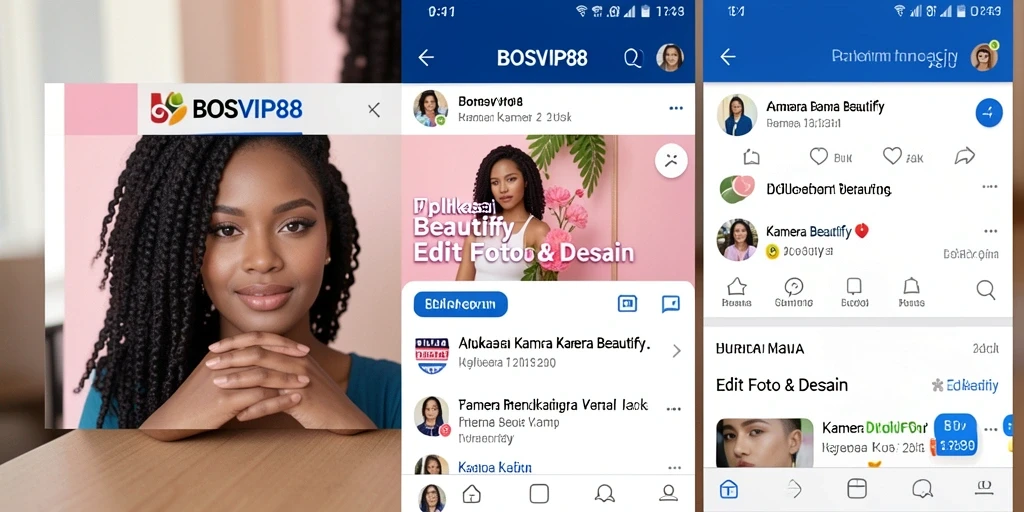 Antarmuka BOSVIP88 menampilkan alat edit foto yang intuitif.