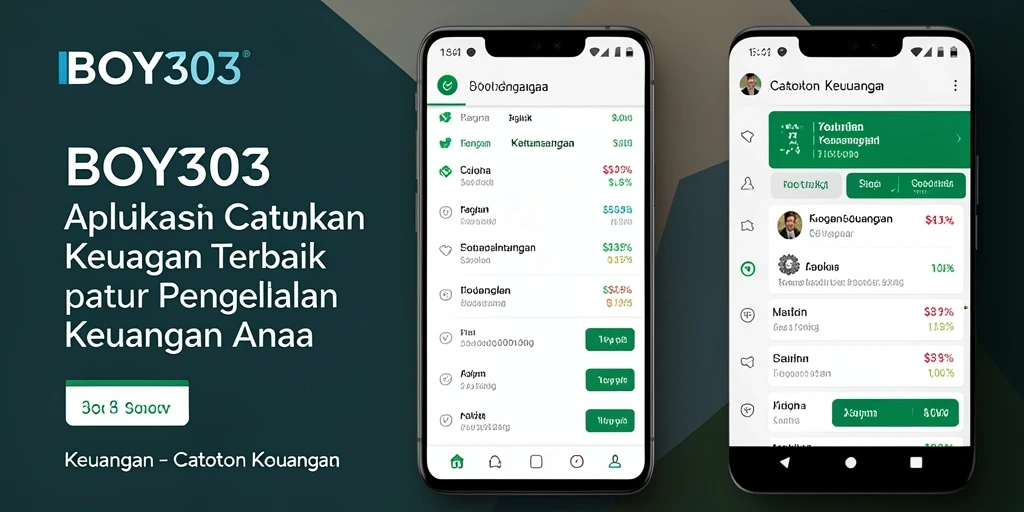 Antarmuka BOY303 menampilkan fitur Catatan Keuangan yang sederhana dan informatif.