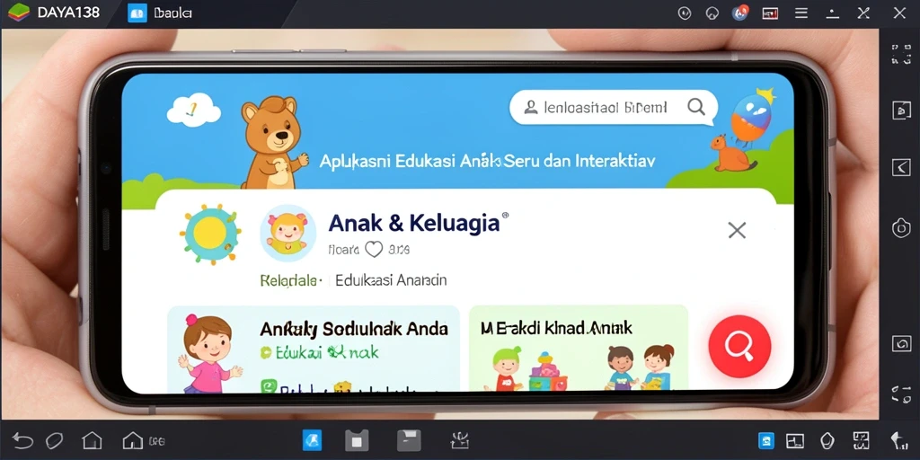 Tampilan antarmuka DAYA138 yang ramah anak.