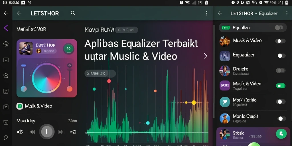 Antarmuka LETSTHOR yang intuitif untuk penyetelan audio.