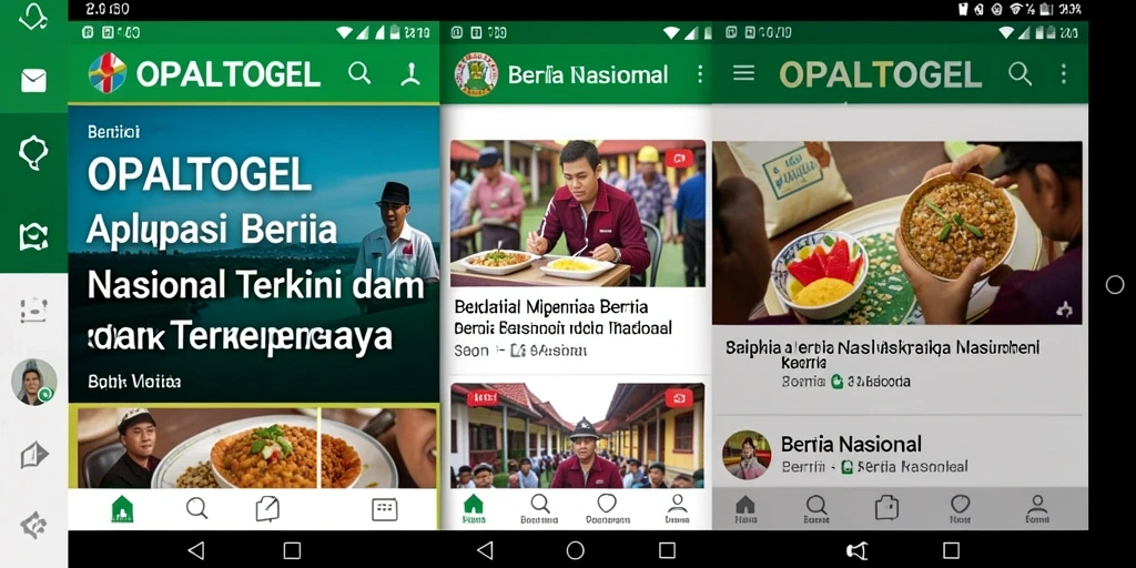 Tampilan antarmuka utama OPALTOGEL dengan berita nasional terkini.