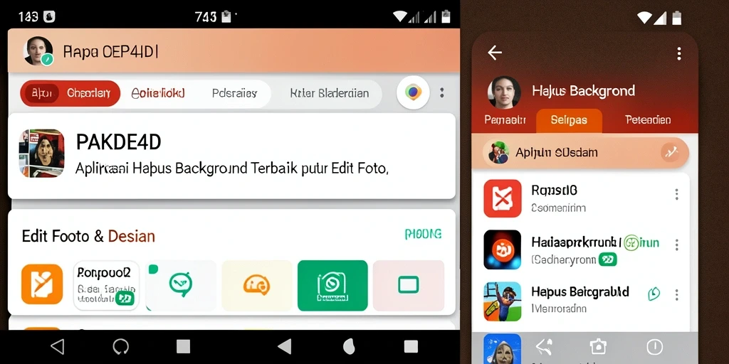 Tampilan aplikasi PAKDE4D saat menghapus latar belakang foto.