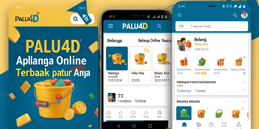 Antarmuka PALU4D yang sederhana dan menarik untuk belanja online.