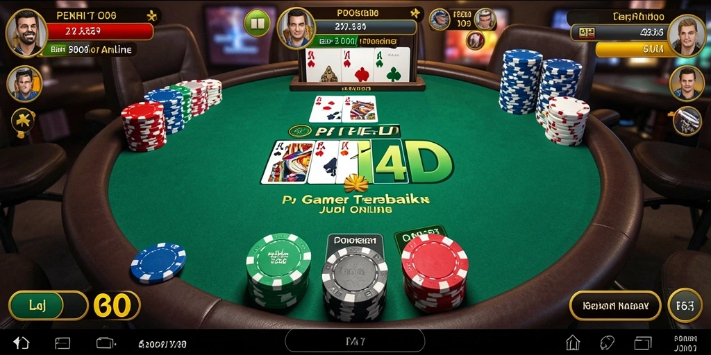 Antarmuka PENITI4D yang menarik dengan fitur unik Poker.