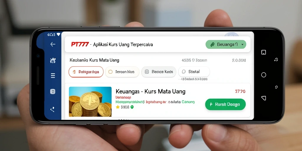 Antarmuka pengguna PT777 yang sederhana dan informatif.