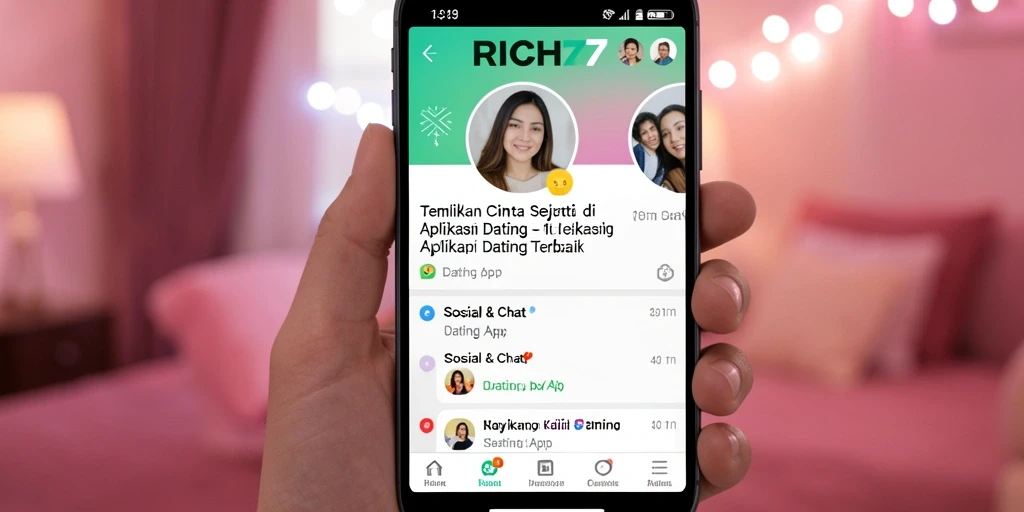 Antarmuka RICH7 yang modern dan ramah pengguna untuk kencan.