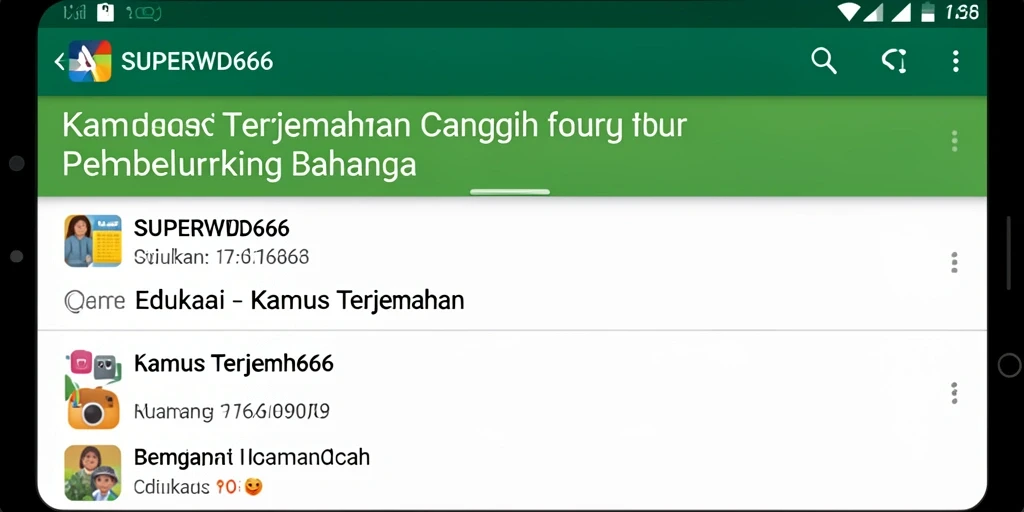 Tampilan intuitif dari aplikasi Kamus Terjemahan SUPERWD666.